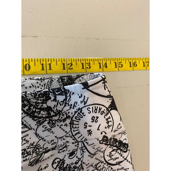 Joseph Ribkoff Cropped Pants Black & White Big City Print Size 4 - Picture 9 of 10